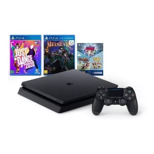 Mando Ps4 Negro + Juego Just Dance 2020 Ps4