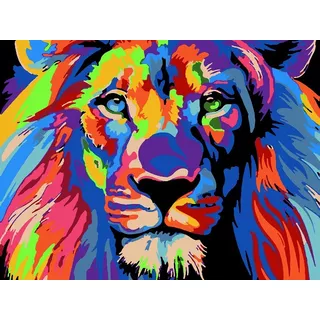 Pcn - Pintando Con Numeros - 10-leon Colores-40x30