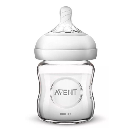 Biberon Avent Para Recien Nacido De Vidrio De 120 Ml Scf671 Color Blanco