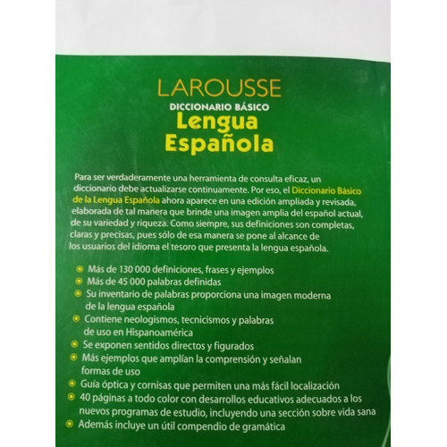 Diccionario Lengua Española Bachillerato Secundaria Larousse