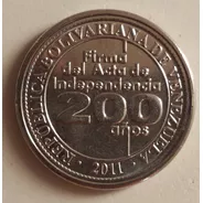 Moneda Venezuela 25 Céntimos 2011 Conmemorativa 200 Años Unc