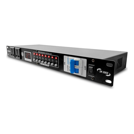 Muticontacto Rack 10 Interruptores  Supresor De Picos  30amp