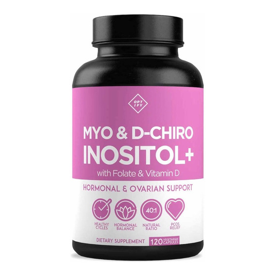 Opt Ify Suplemento en cápsula Myo & D-Chiro Inositol Sabor Fruta en pote 120