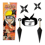Kit Naruto Sasuke Set Armas Ninja Katana Kunai Shuriken