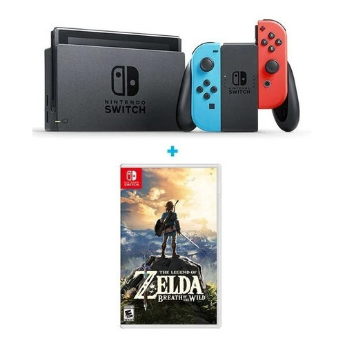 Bundle Nintendo Switch Neon V2 Lt2+ Zelda Breath Of The Wild
