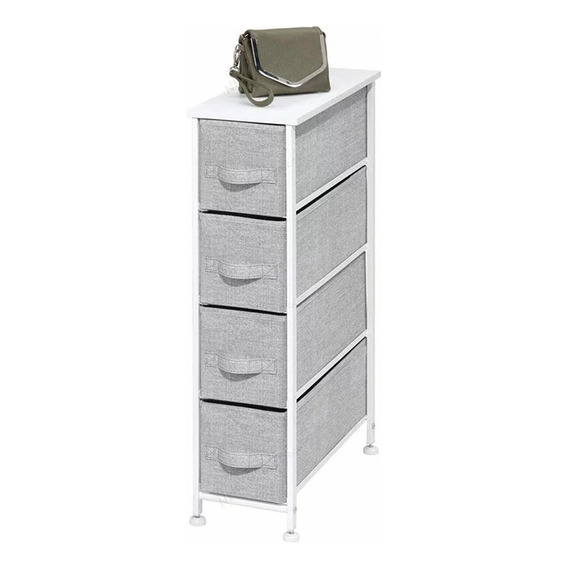 Mueble Organizador Tela Y Acero 4 Cestos Cajones