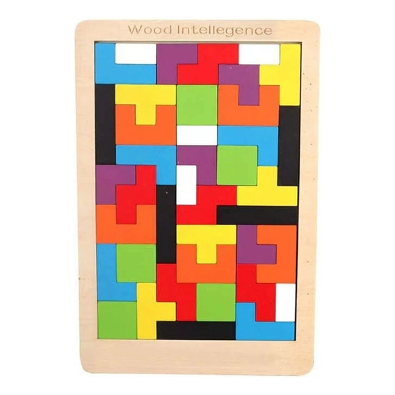 Rompecabezas Didáctico Madera Tetris Figuras Geométricas