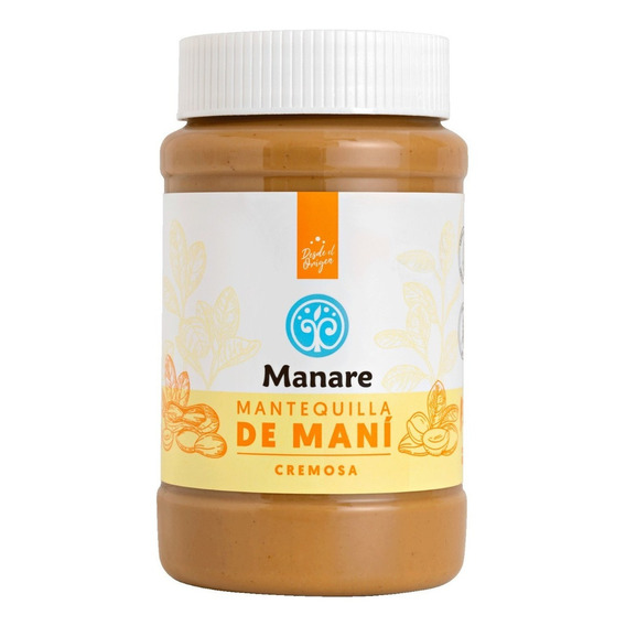 Mantequilla De Maní 100% Natural 500gr Sin Aditivos Manare