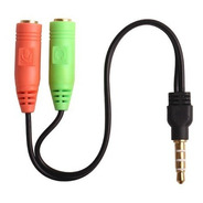 Cable Splitter Adaptador Audio 3,5mm Mic Auricular Pc Ps4 