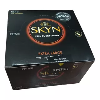 Preservativos Prime Skyn Extra Large Mega Xl 12 Cajitas X 3