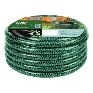 Mangueira Flex Para Jardinagem Com Esguicho Em Pvc 3 Camadas Com 30 Metros Verde Tramontina