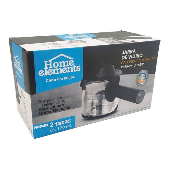 Repuesto Cafetera  Home Elements Jarra 2 Tazas Con Manija