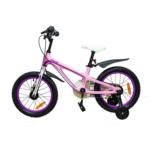 Bicicleta paseo RoyalBaby Chipmunk Moon R16 16" frenos caliper color rosa con ruedas de entrenamiento  