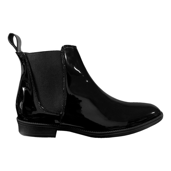 Botín Chelsea Charol Botas Zanthy Shoes Negro Modelo 600
