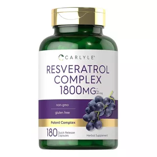 Suplemento Resveratrol 1800mg Complejo Potente 180 Capsulas 