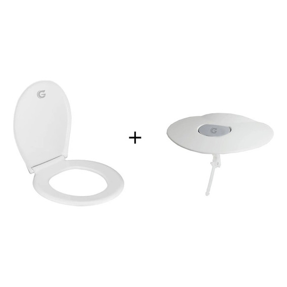 Kit Asiento Sanitario Blanco + Tapa Happy