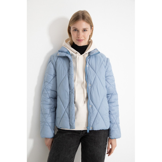 Campera Desmontable Chaleco Celeste Mujer Desiderata