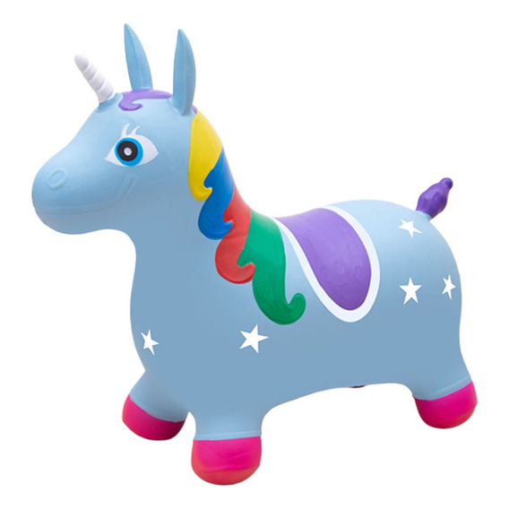 Unicornio Montable Brinca Pony De Inflable Con Luce Y Musica