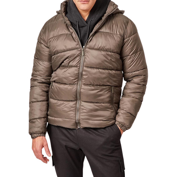 Campera Hombre Inflada Capucha Nylon Chelsea Market Abrigos 