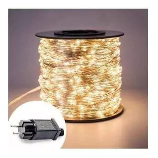 Luces Led Guirnalda Navidad Adorno Calida 50 Metros Boda