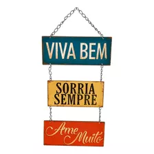 Natal - Placa Decorativa para Porta ou Parede - Ho Ho Ho, Feliz