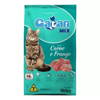 Ração Gatan Mix Sem Corantes Gatos Adultos Carne Frango 10kg