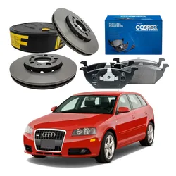  Kit Disco Pastilha Dianteiro Audi A3 1.6 2007 A 2010