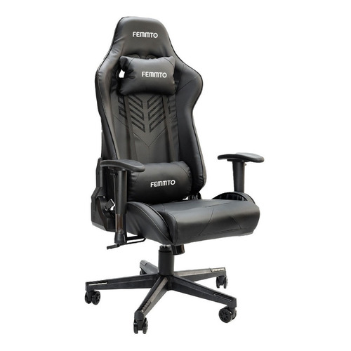 Silla Gamer Escritorio Ergonomica Giratoria Ajustable 180° Pc Gaming Tapizado Cuero Femmto