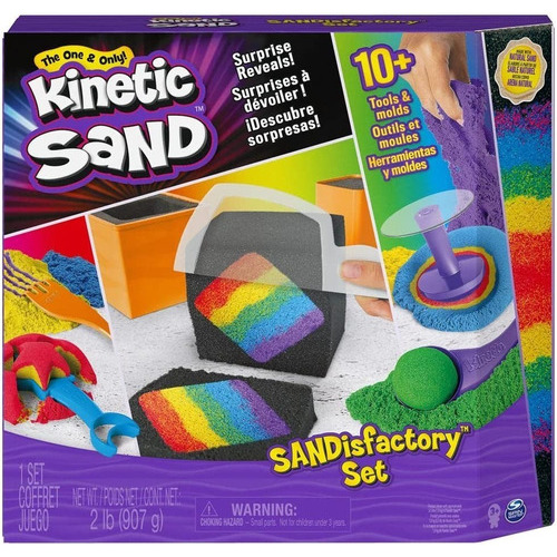 Kinetic Sand Set Sandisfactory Arena Mágica Para Niños Color Multicolor