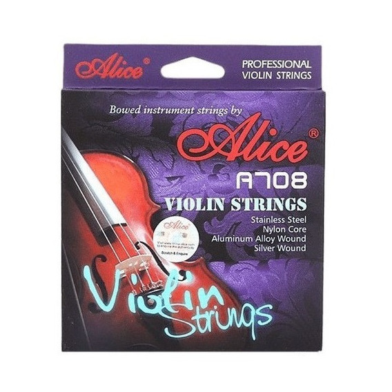 Encordado De Violín 4/4 Alice 1ra Extra A708