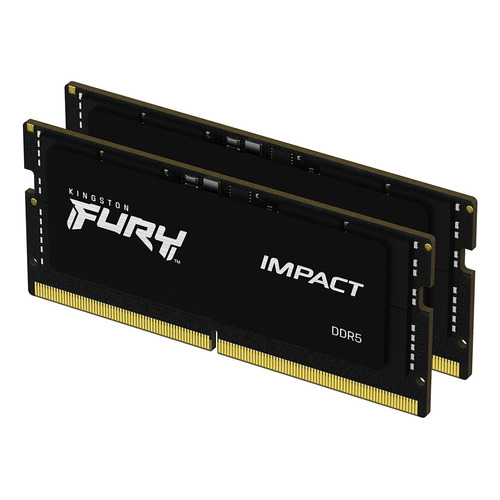 Memoria RAM Fury Impact gamer color negro  32GB 2x16GB Kingston KF556S40IBK2-32