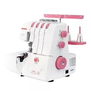 Máquina De Coser Overlock Janome Edición Aniversario 793pg Portable Rosa Y Dorado 220v