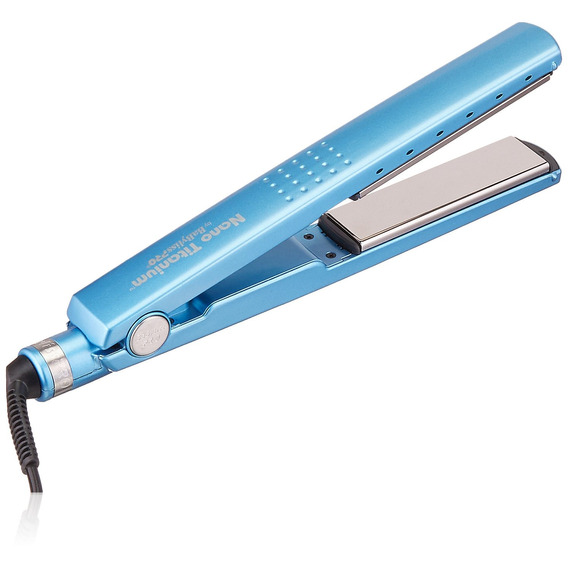 Alaciadora Plancha Cabello Babyliss Pro Nano Titanium 32mm Seco Mojado Bnnt4091tuc Placas Espejo Azúl 110v/220v