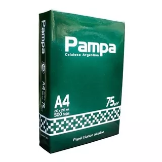 Resma Pampa A4 Multifunción De 5000 Hojas De 75g Color Blanco De 10 Unidades Por Pack