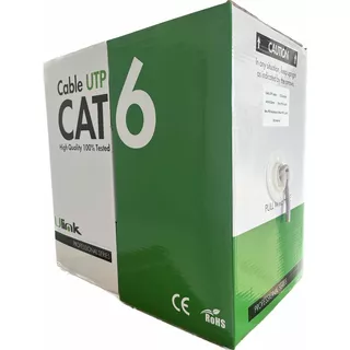 Cable Utp Cat6, 23 Awg, Cca, 305 Mts