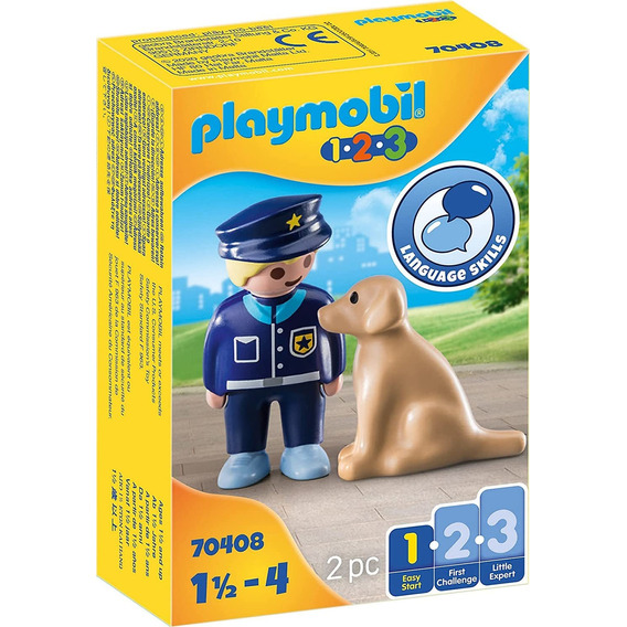 Playmobil® 1.2.3 Policía Con Perro Intek 70408