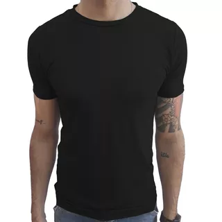 Camiseta Básica Gola Careca Slim Fit Manga Curta Sjons