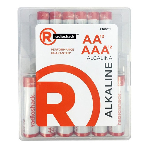 Baterías Alcalinas Radioshack Aaa X12 + Aa X12