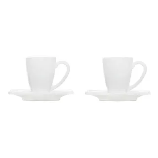 Conjunto De Xícaras De Café Com Pires Elegance Vemplast 80ml