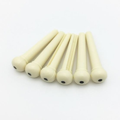 Kit De 6 Pinos Para Violão Aço Cor Creme