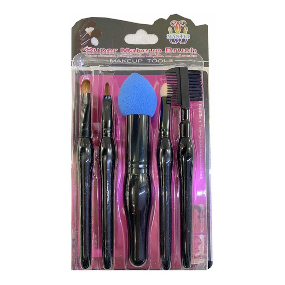 Set Brochas Y Pinceles Para Maquillaje 5 Pcs Color CH-48