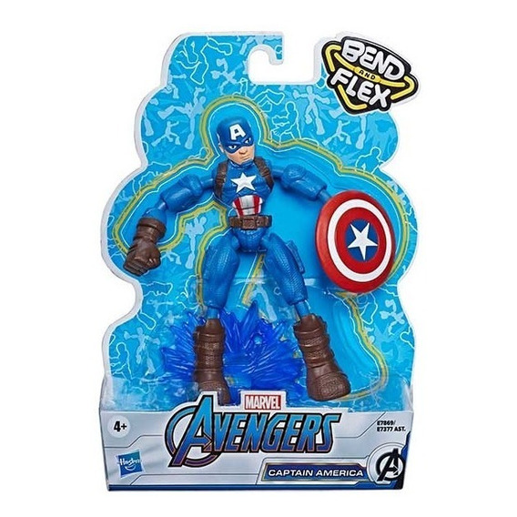 Marvel Avenger Bend And Flex  De 6 Pulgadas Capitán América