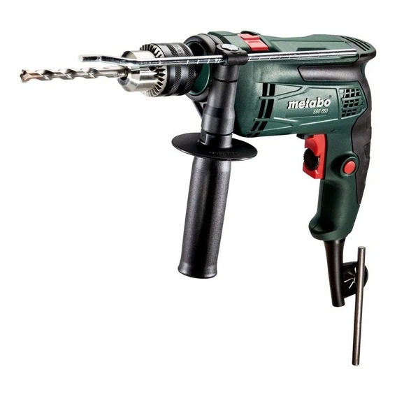 Taladro Percutor Percutora De Mano 650 Watts 13 Mm Metabo Color Verde Frecuencia 50