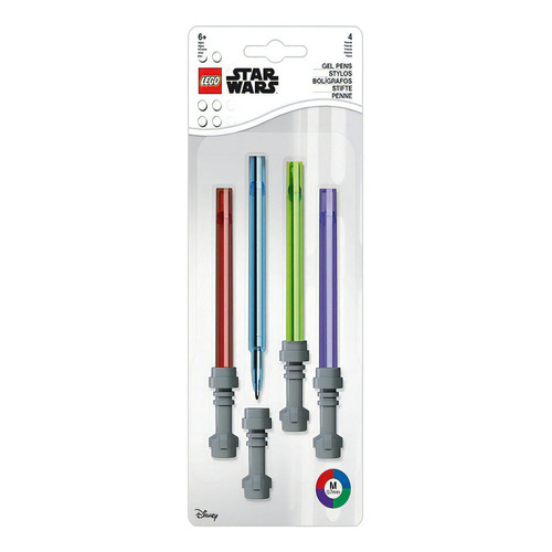 Bolígrafos Gel Lego Star Wars Sable Laser Set 4 Piezas