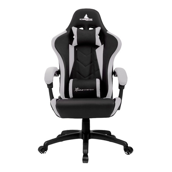 Silla Gamer Iceberg Gc80 Blanca / Reposabrazos Acolchados 