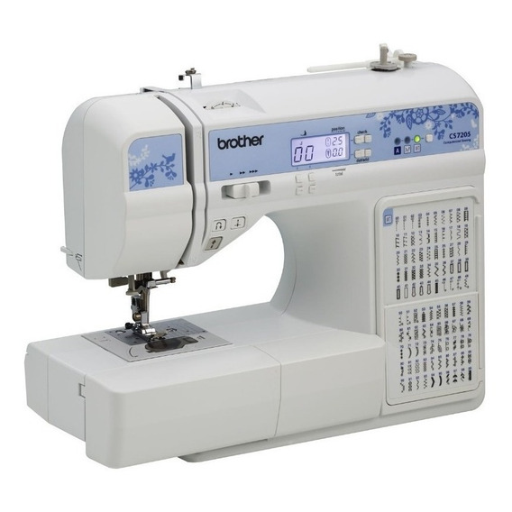 Máquina De Coser Recta Brother Cs7205 Portable Blanca 110v Color Blanco