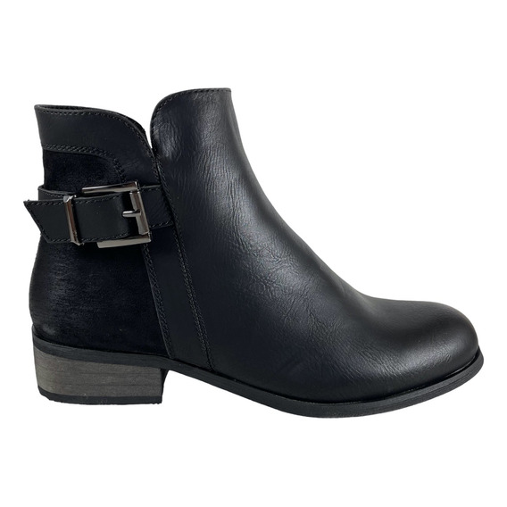 Botin Via Uno Color Negro 35 Al 40 Liquidacion 12082414