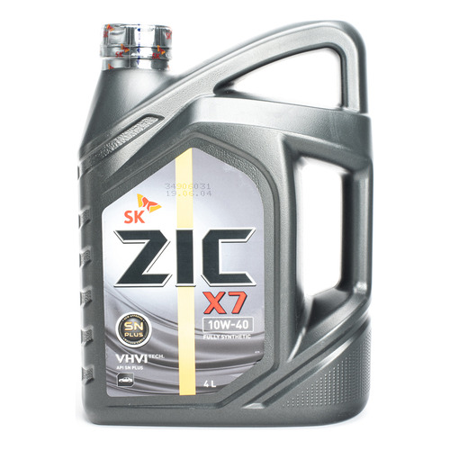 Aceite Motor Zic 10w40 X7 Sp 4 Litros Sintético Bencineros