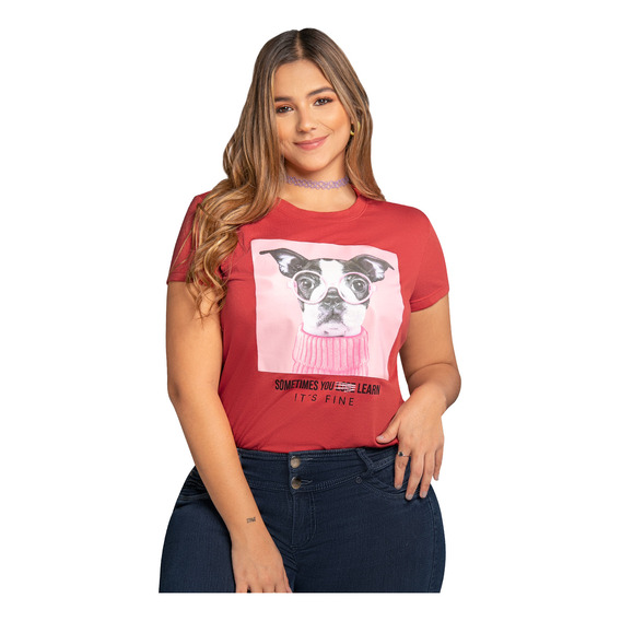 T-shirt Mujer Rojo Atypical 89543