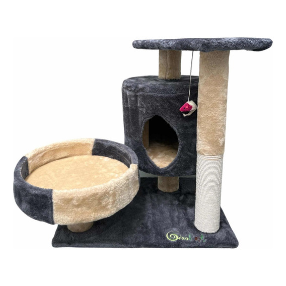 Torre Rascador Para Gatos Con Juguete - 53cm